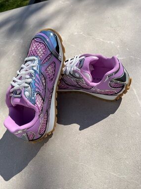 NIB Bottega Veneta Women's Orbit Technical Mesh Sneakers